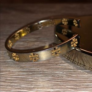 Tory Burch Gold Logo Cuff Bracelet